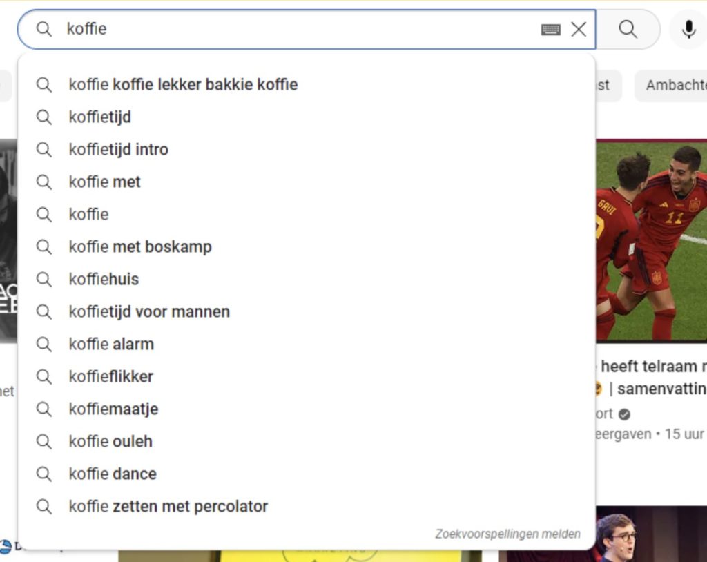 Zoekwoorden onderzoek Youtube SEO